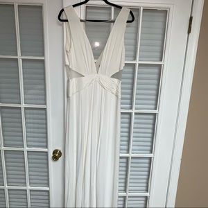 BCBGMaxAzria White Maxi Dress, size Large, White/Cream